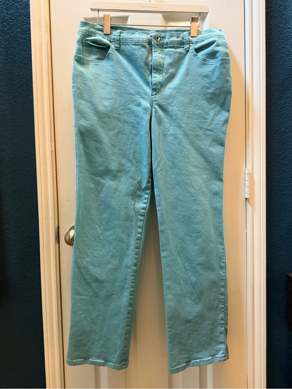 Gloria Vanderbilt Straight-Leg Jeans in Light Teal